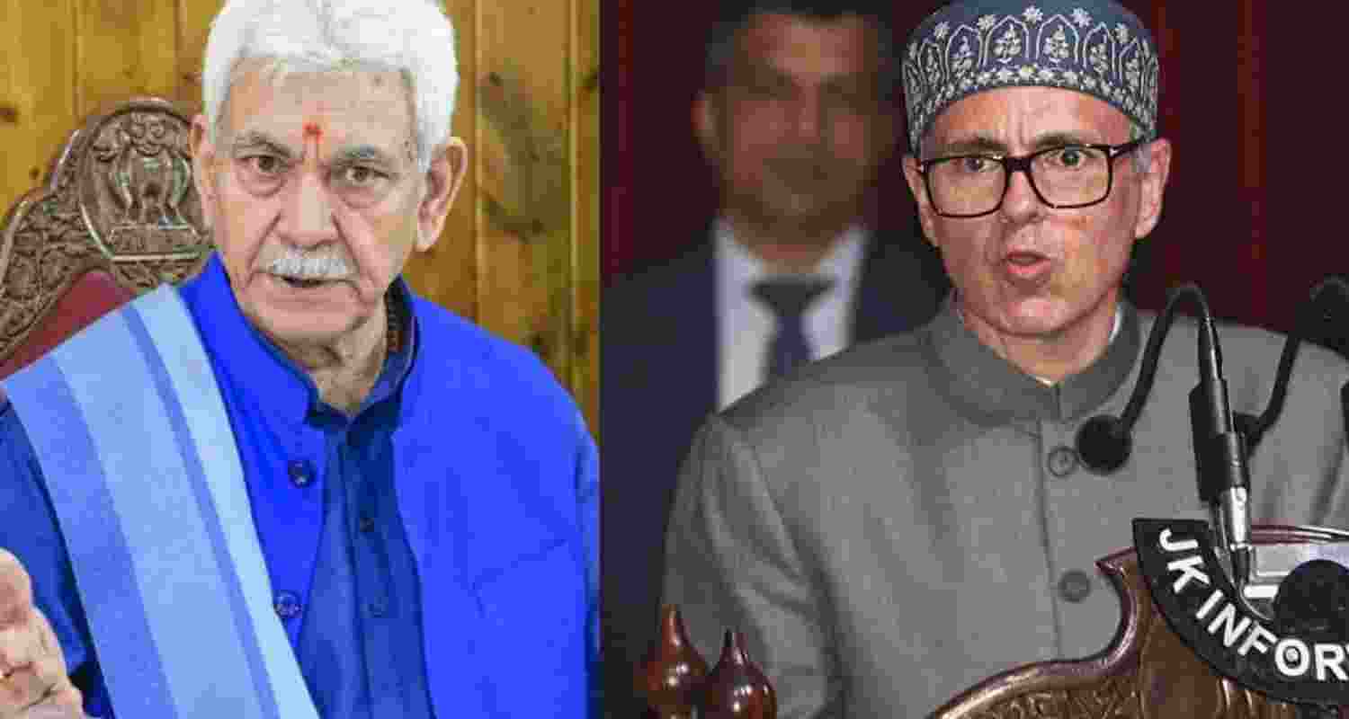 J&K LG Manoj Sinha and Chief Minister Omar Abdullah 