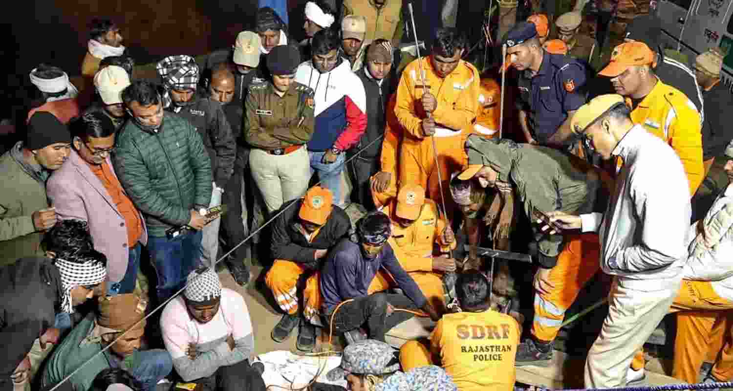 SDRF personnel engaged in the rescue operation on Wednesday night.