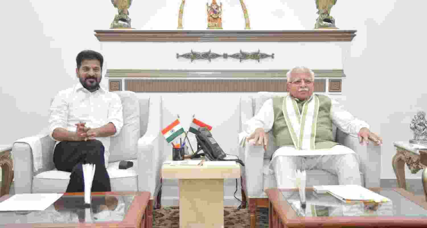 Telangana Chief Minister Revanth Reddy meets Union Minister for Housing & Urban Affairs in New Delhi.