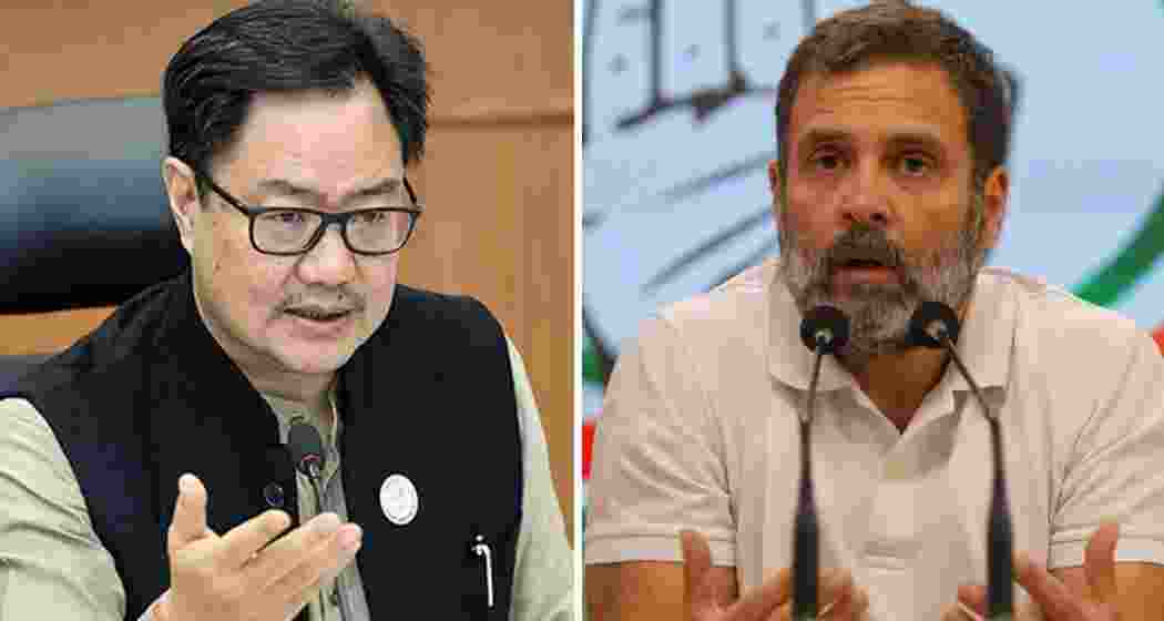 Kiren Rijiju and Rahul Gandhi. 