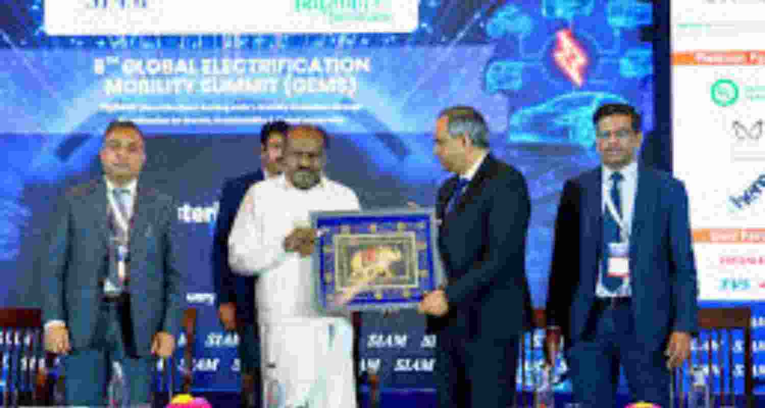 Union Minister for Heavy Industries and Steel H D Kumaraswamy at the 5th Global Electrification Mobility Summit on Tuesday.