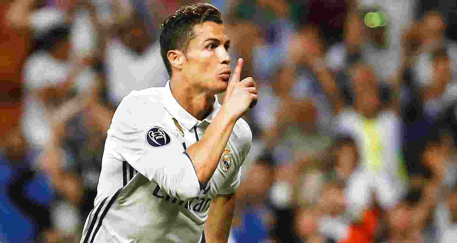 Cristiano Ronaldo was sent off for elbowing an Ireland defender in the second half of a qualifying game on Thursday which Portugal lost 2-0.