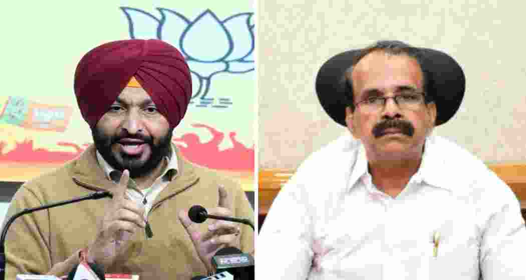  Minister of State for Railways and Food Processing Ravneet Singh Bittu from Rajasthan and Minister of State for Fisheries George Kurian from Madhya Pradesh. (File photo)