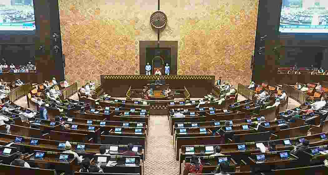 New Delhi: Rajya Sabha Chairman Jagdeep Dhankhar conducts proceedings in the House during the Budget session of Parliament, in New Delhi, Monday, March 17, 2025.