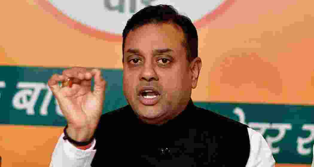 BJP spokesperson Sambit Patra addresses a gathering.