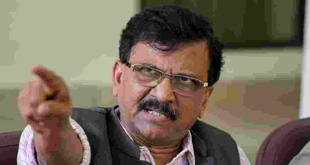 Shiv Sena (UBT) MPs Sanjay Raut, in New Delhi, on Thursday.