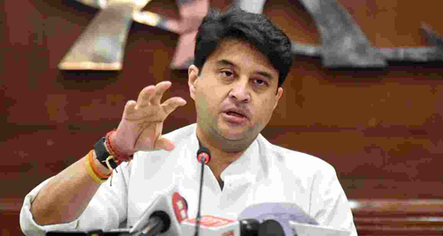 Union Minister Jyotiraditya Scindia - file image.