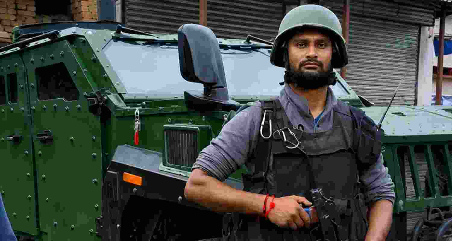 Security personnel deployed at the site. 