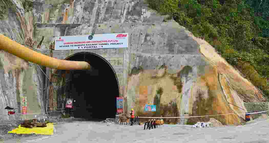 Part of the tunnel network being constructed under the Sivok–Rangpo railway project
