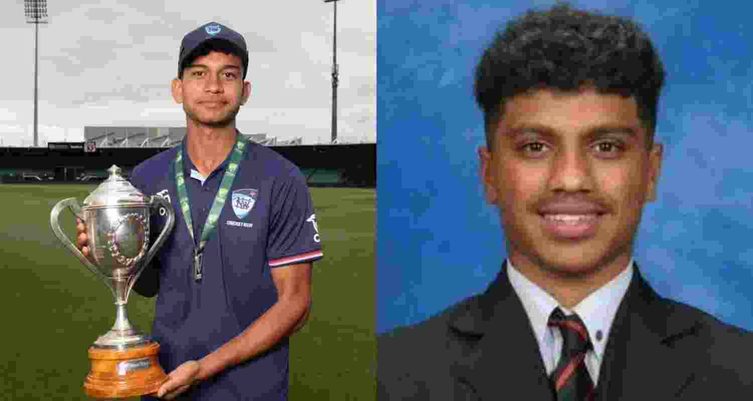 Aryan Sharma and (right ) John James.