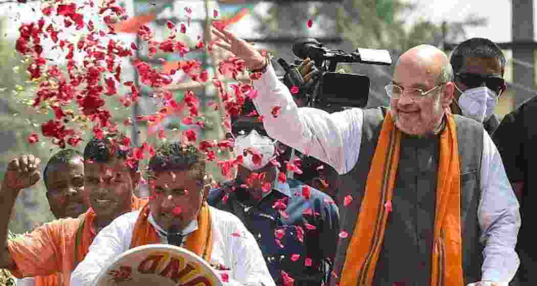 Amit Shah during a rally in West Bengal.