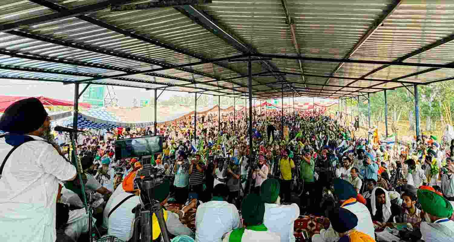 Protesting farmers at Shambhu border allege conspiracy by Punjab and Haryana governments to defame protest. 
