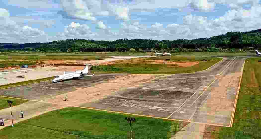 The Shillong airport runway. 