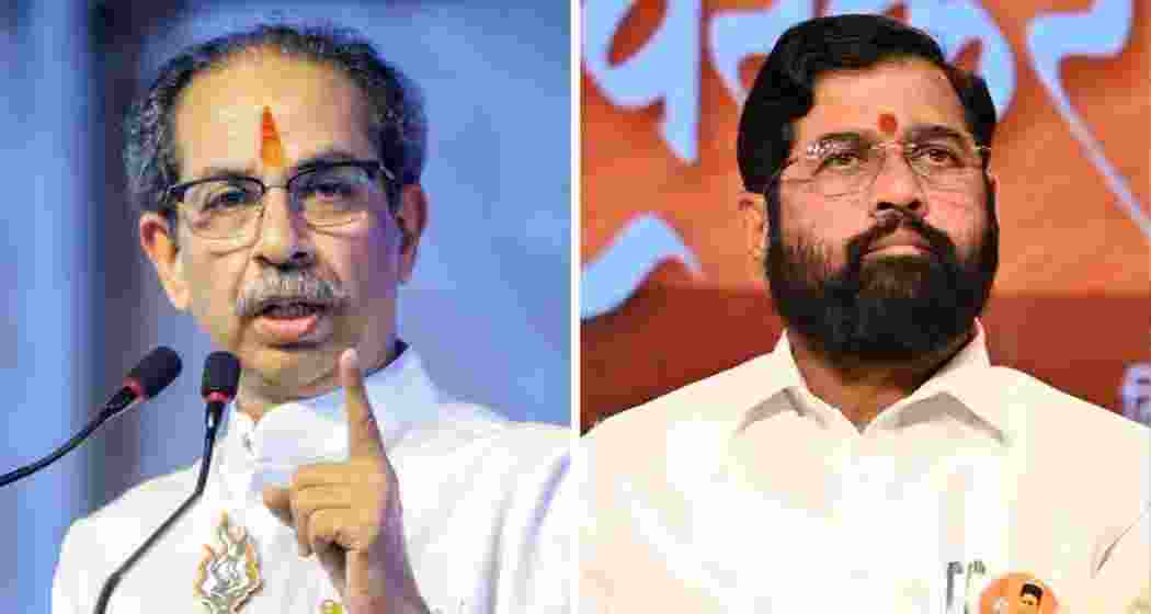 Shiv Sena (UBT) chief Uddhav Thackeray (left) and Maharashtra Deputy Chief Minister Eknath Shinde.