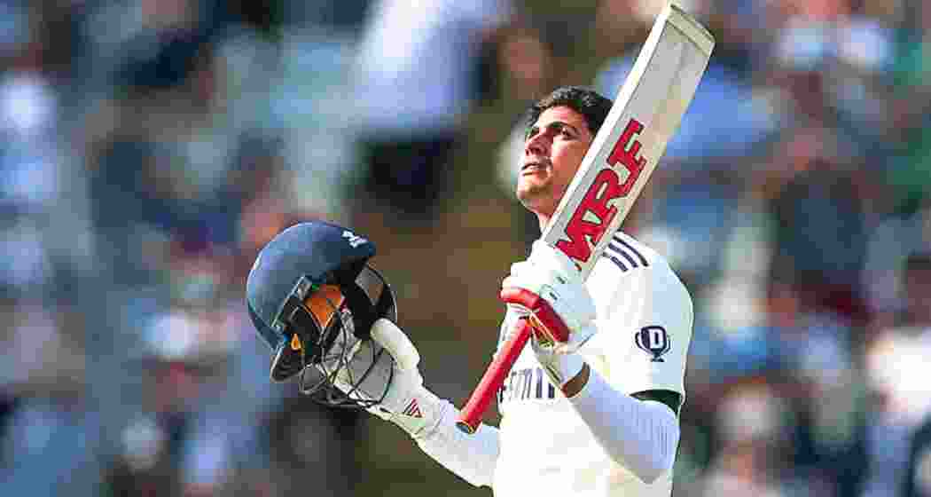 Shubman Gill in action during the England Test series on Sunday, where he became the first Asian batter to score 700 runs in a single Test series in the country.
