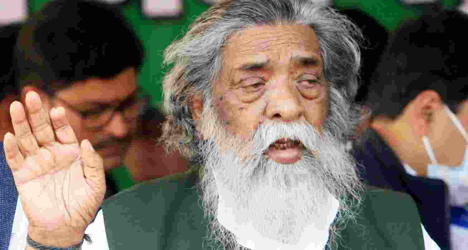 Former CM and Jharkhand Mukti Morcha president Shibu Soren. File photo.
