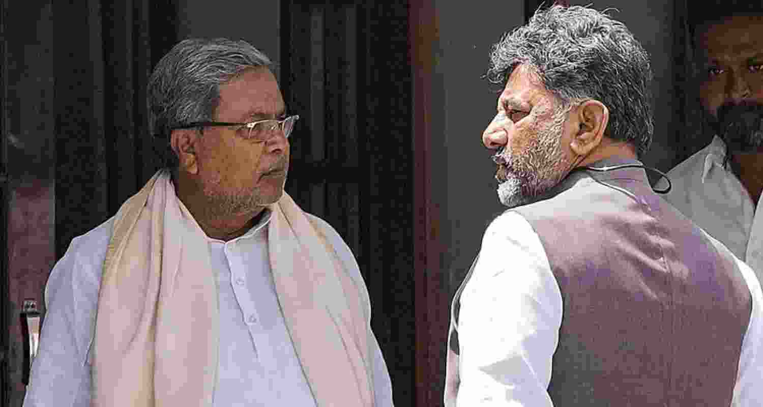 Karnataka Chief Minister Siddaramaiah and Deputy Chief Minister DK Shivakumar - file image.