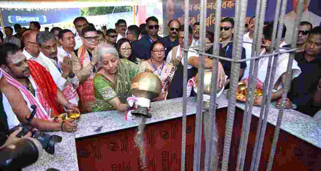 Nirmala Sitharaman lays the foundation stone of Swahid Kanaklata Barua State University in Gohpur, launching Assam’s ₹415-crore project aimed at expanding advanced technical and vocational education.