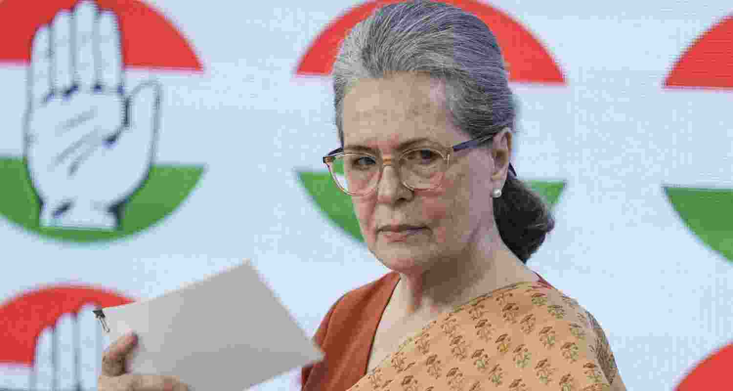 A file photo of Sonia Gandhi.