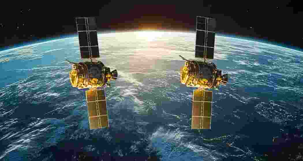 A representation of ISRO's upcoming SpaDeX mission, which aims to dock two satellites in orbit, marking India’s leap towards space docking expertise.