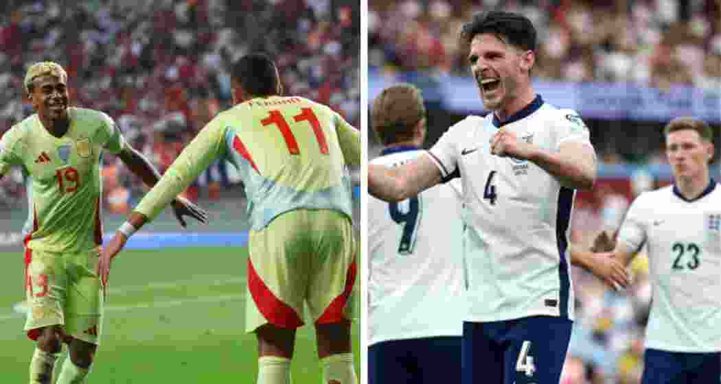 Spanish and English players in action during their European World Cup qualifying matches. 