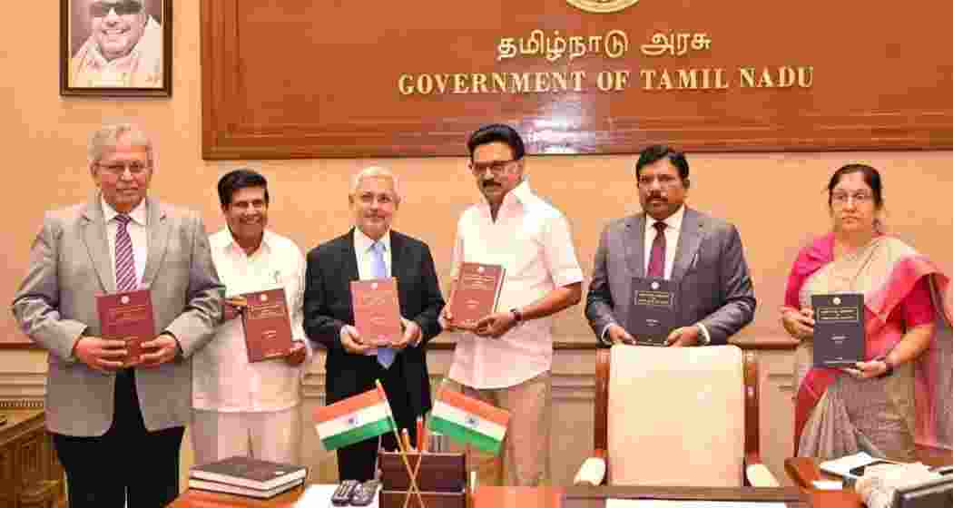 CM MK Stalin receives the much-awaited report on Union-State relations from Justice Kurian Joseph committee.