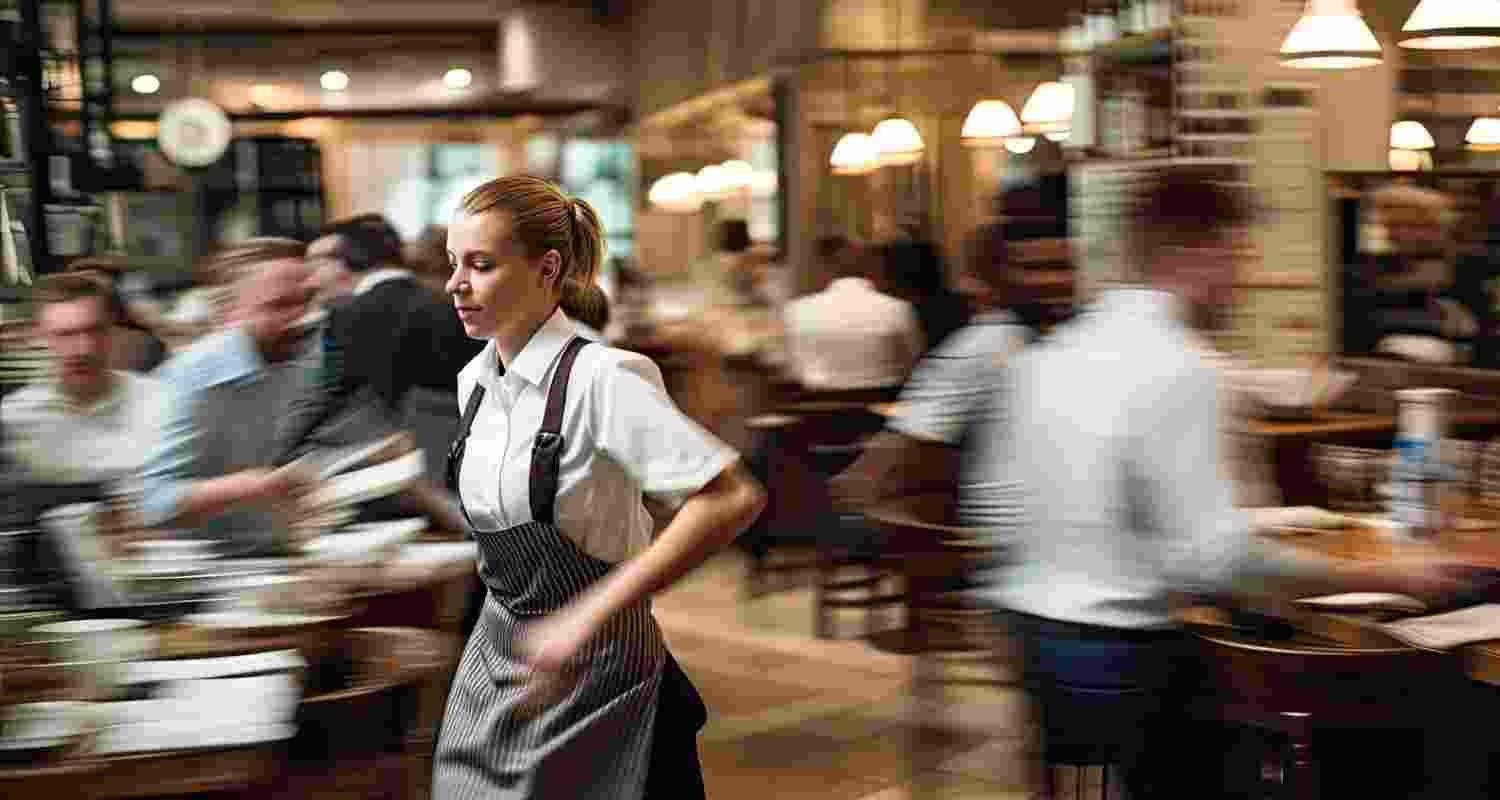 Serving smiles, suffering stress