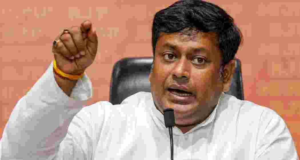 BJP’s West Bengal president, Sukanta Mazumdar. File photo.