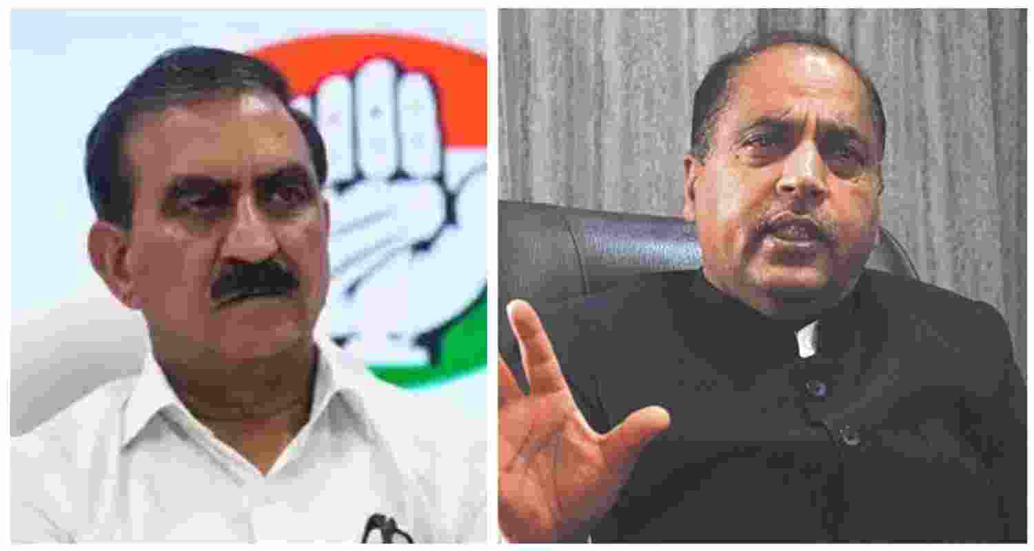 Himachal Pradesh CM and Congress leader Sukhu, Leader of the Opposition Jai Ram Thakur. 