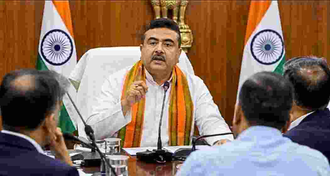 West Bengal Chief Minister Suvendu Adhikari during an administrative meeting. (File photo)