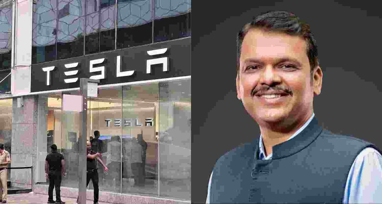CM Fadnavis inaugurates Tesla's first showroom in India