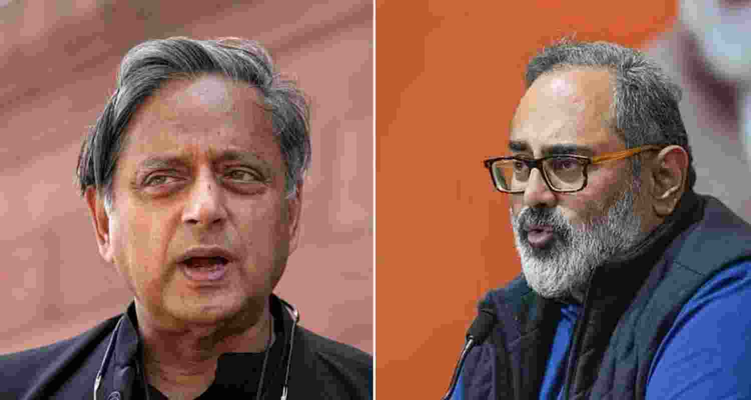 HC issues notice to Shashi Tharoor on Rajeev Chandrasekhar's defamation plea