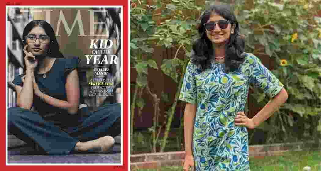 The Times cover featuring Tejasvi Manoj, TIME’s Kid of the Year 2025.