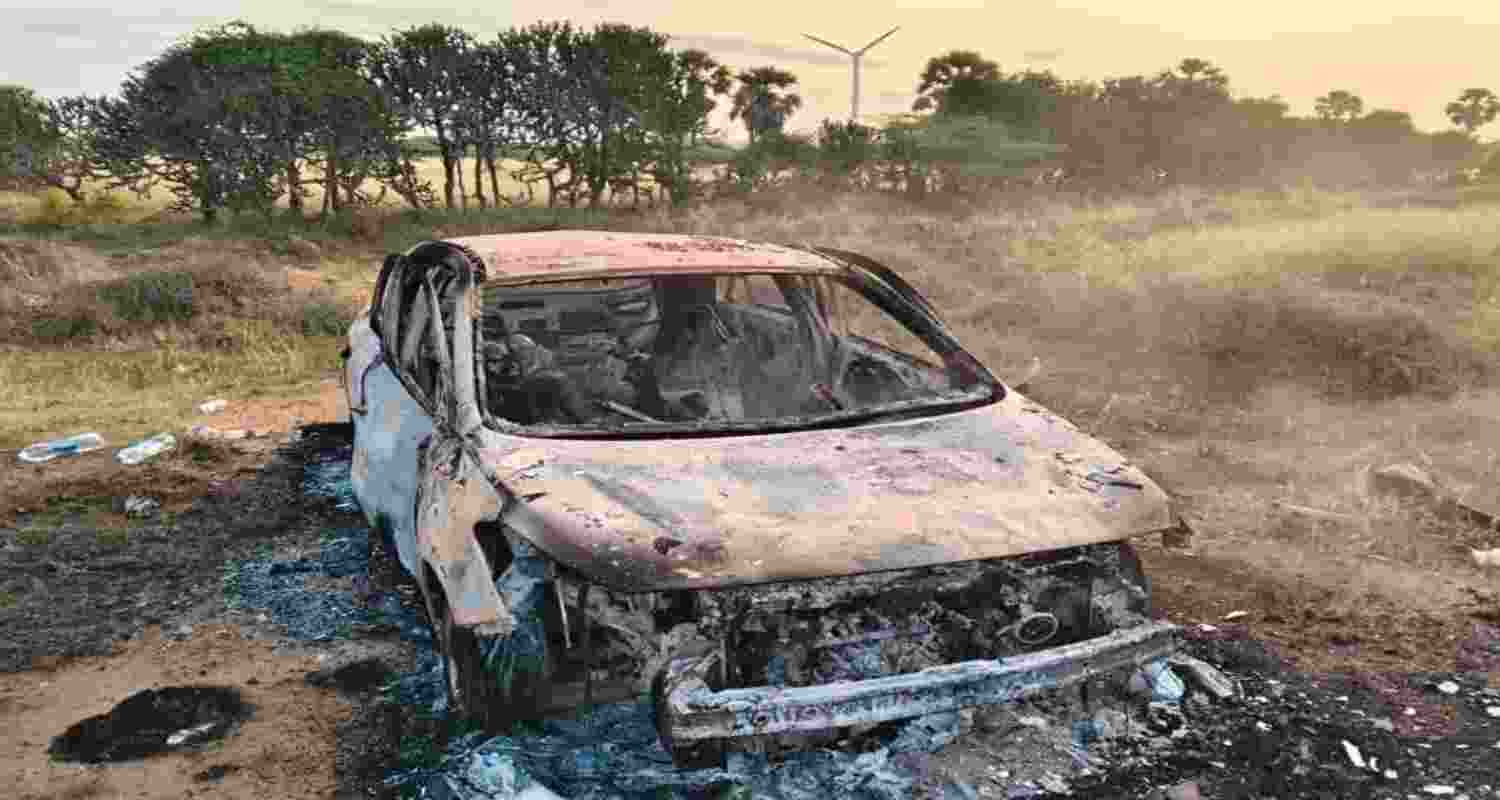 Four family members, including two children, found dead in burnt car in Tirunelveli; police probe suicide and foul play angles.