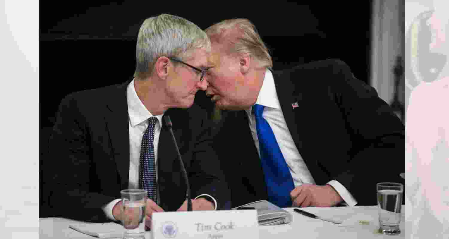 US President Donald Trump tells Apple CEO Tim Cook: “We’re not interested in you building in India...”