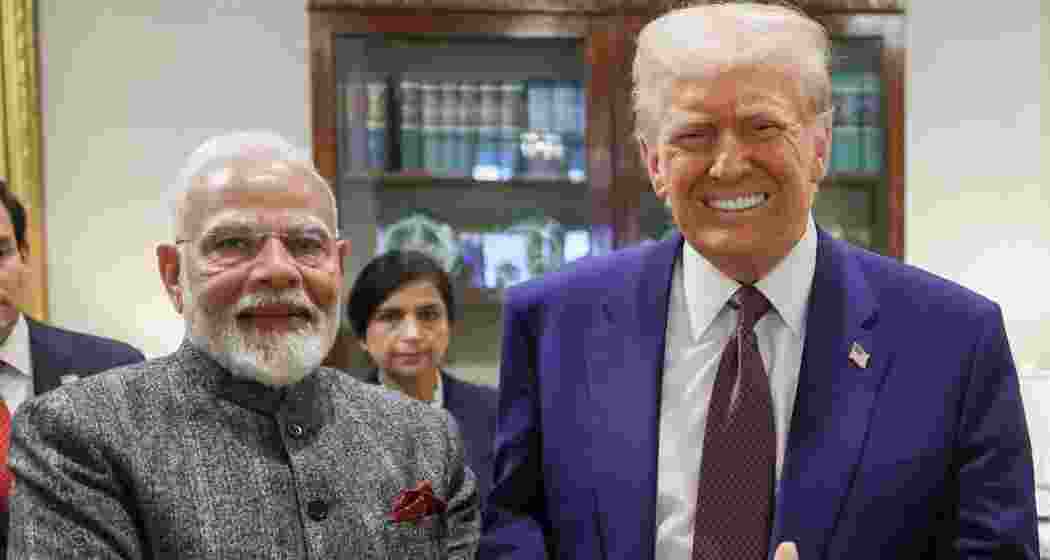 Donald Trump with Narendra Modi at the White House.