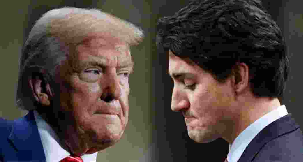 United States President Donald Trump (L), Canadian Prime Minister Justin Trudeau (R).