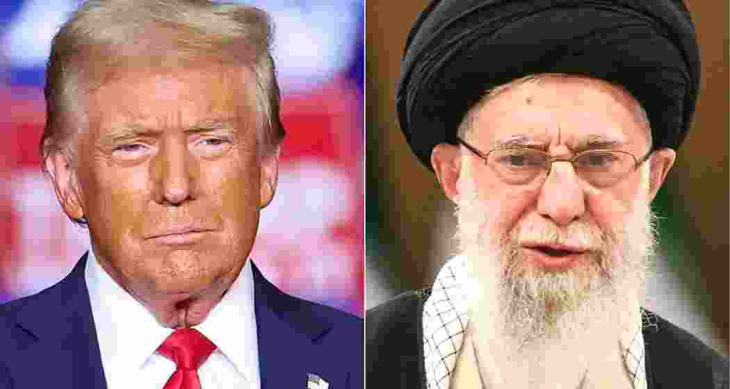 US President Donald Trump (L), and Iranian Supreme leader Ayatollah Ali Khamenei (R).
