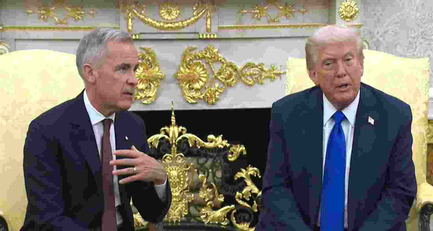 Canadian Prime Minister Mark Carney (left) and US President Donald Trump.
