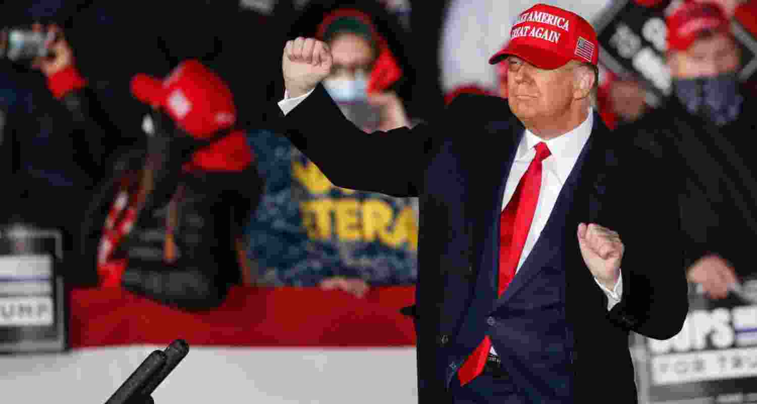 US President-elect Donald Trump during a rally. Image via X.