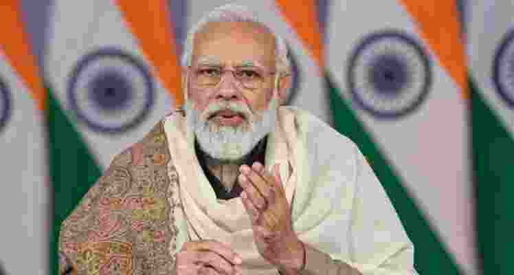 Prime Minister Narendra Modi during his address. 
