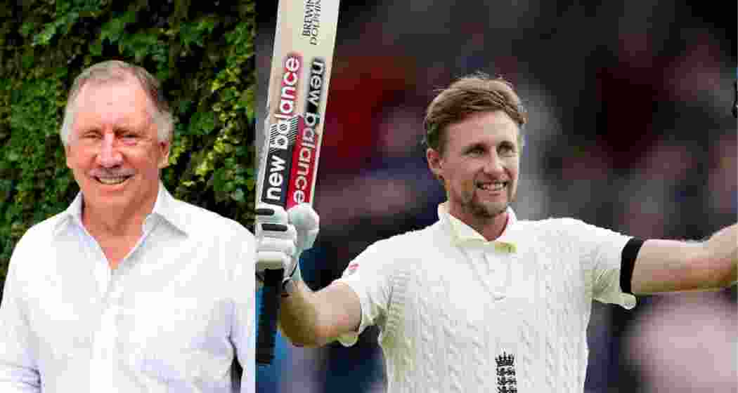 (L-R) Australia's former cricketer Ian Chappell and England's Joe Root.