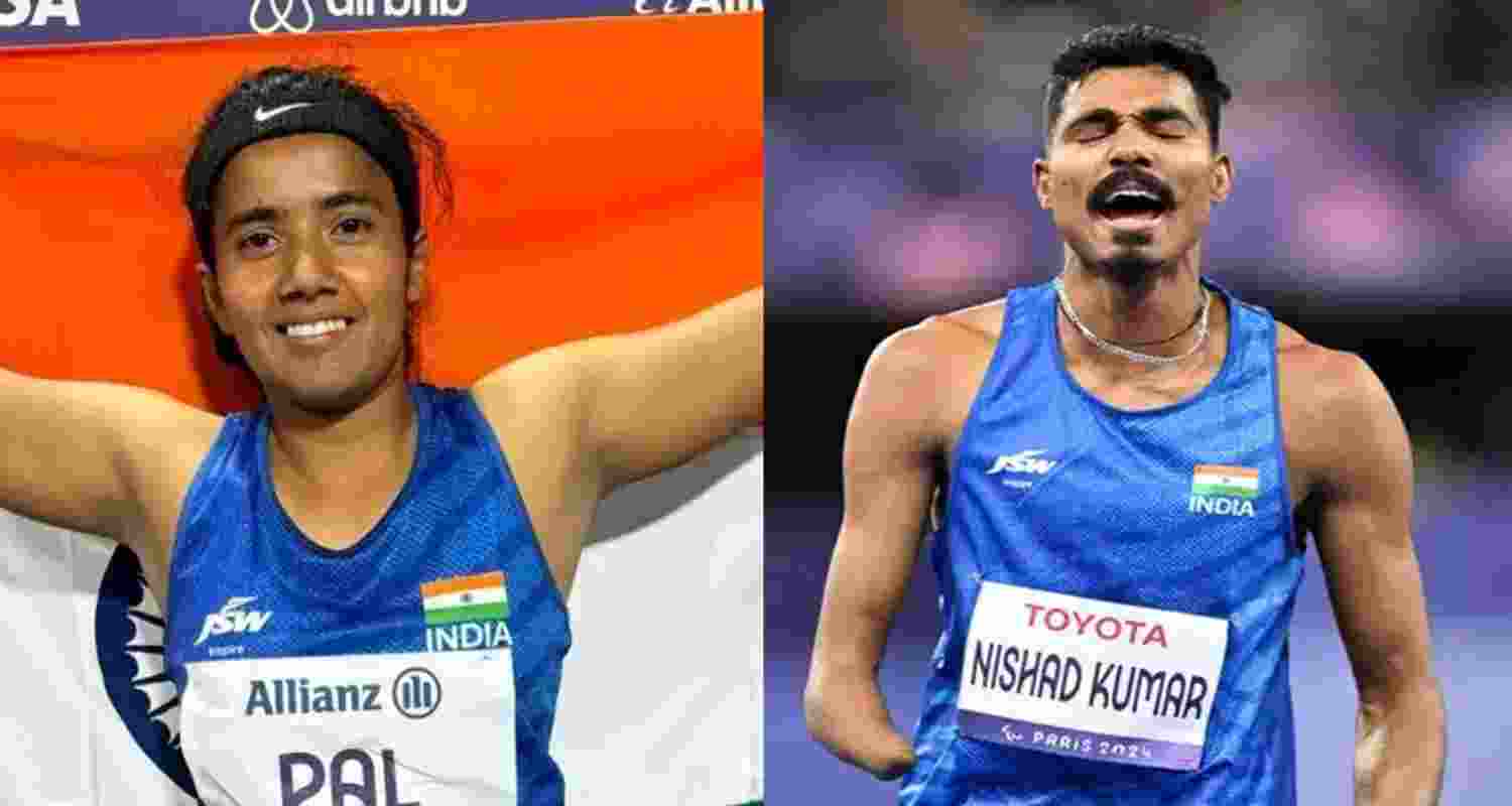 (L-R) Para Shuttler Manisha and Nishad clinch medals at Japan Badminton tournament. 