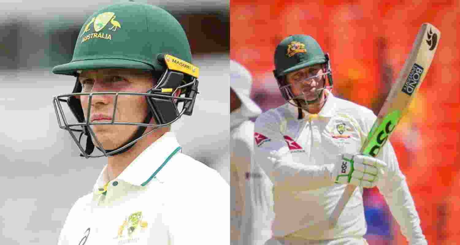 (L-R) Nathan McSweeney and Usman Khawaja.