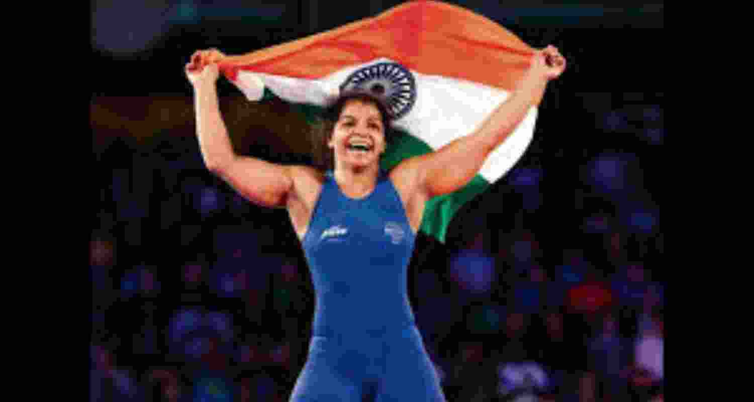 Olympic bronze medallist in wrestling Sakshi Malik. 
