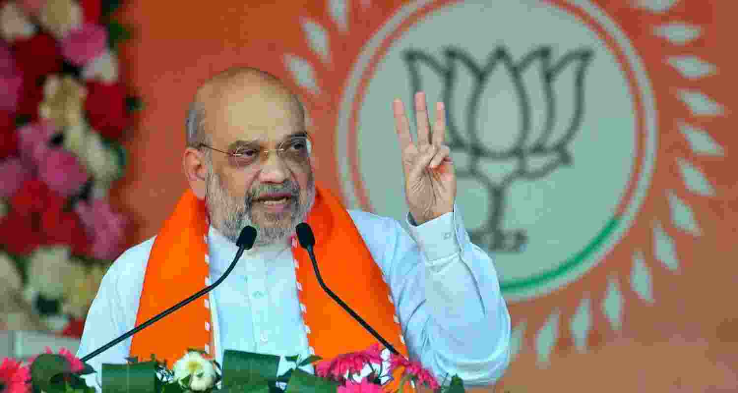 Amit Shah starts campaigning from Gandhinagar. Image X.