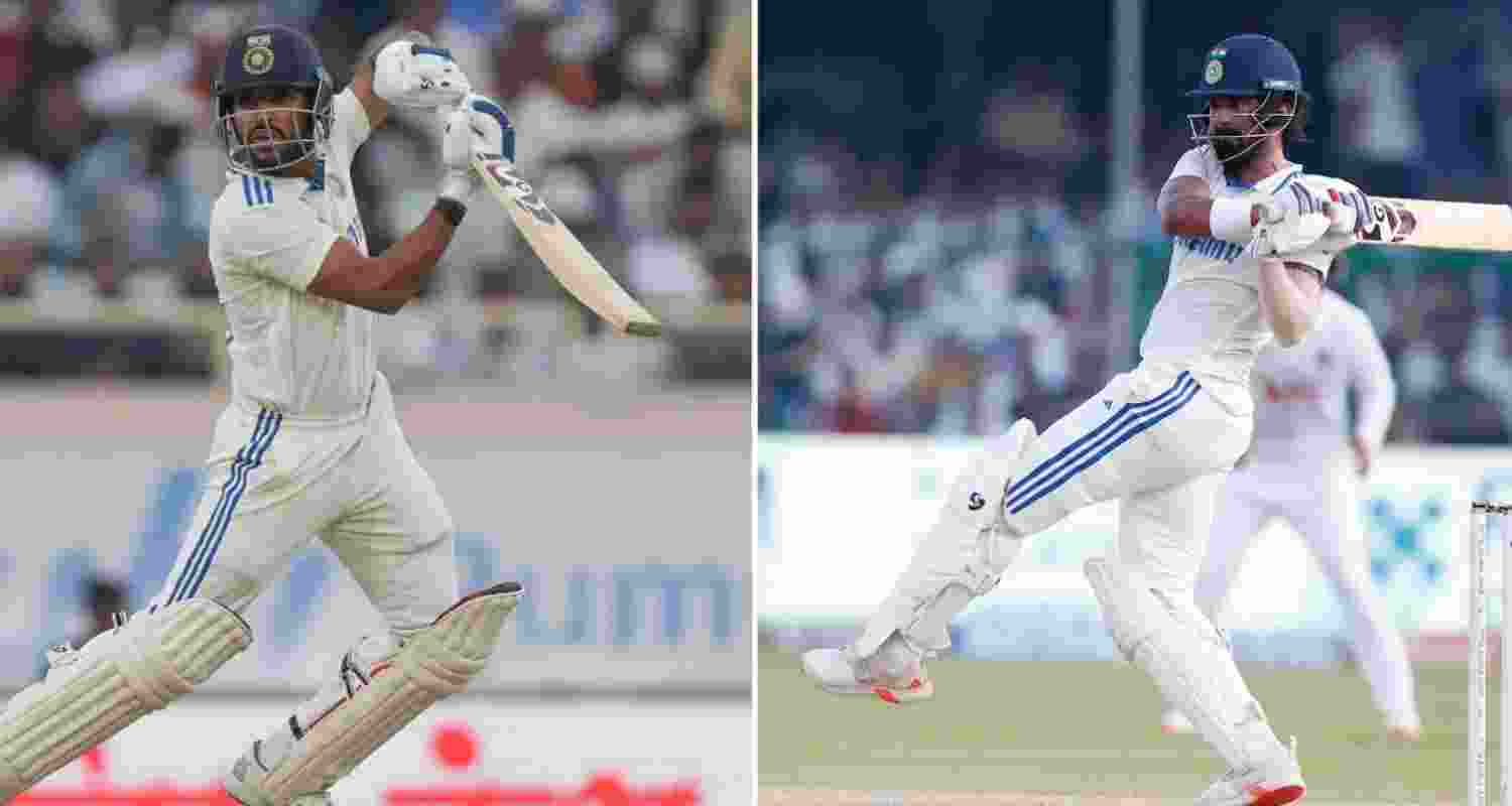 (L-R) Dhruv Jurel and KL Rahul. Image: BCCI