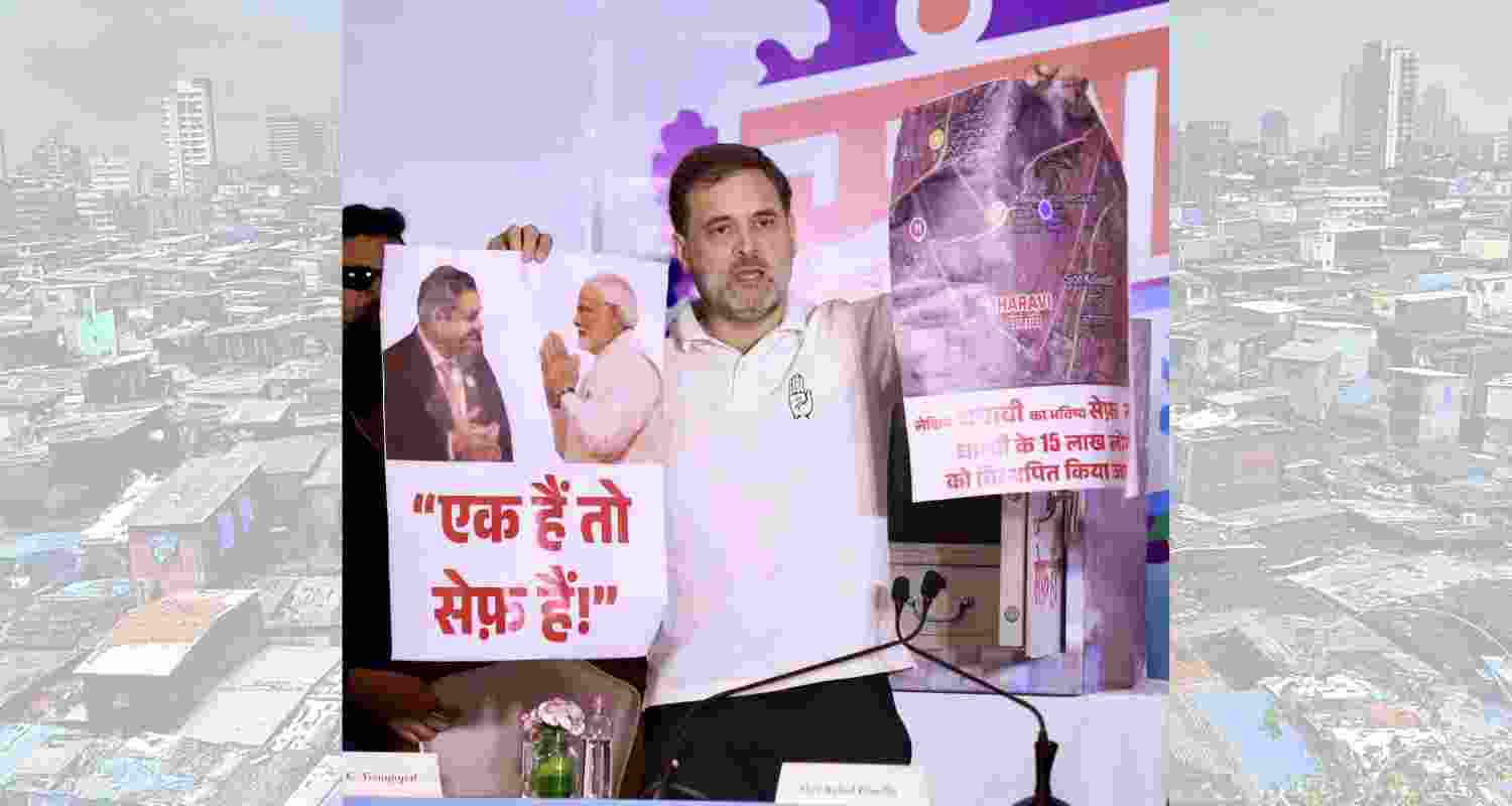 Rahul Gandhi visits Dharavi ahead of Maharashtra polls.