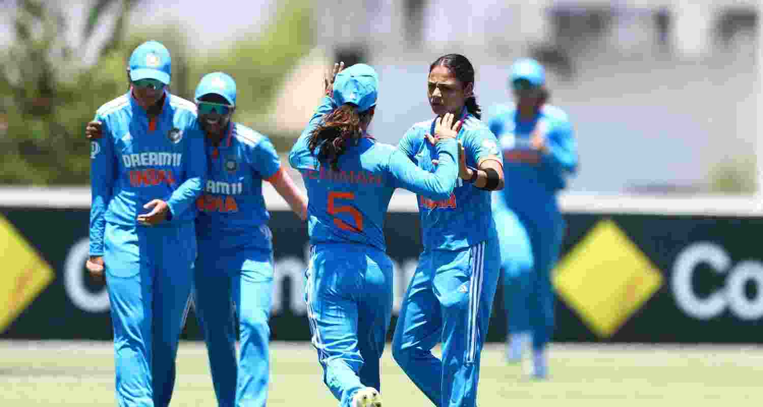 India women's team in the ongoing ODI series with Australia. Image: BCCI women/X. 