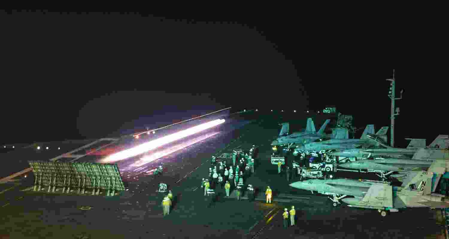 US Conducts Precision Strikes on Houthi Sites in Sana'a. Image - US Navy X.